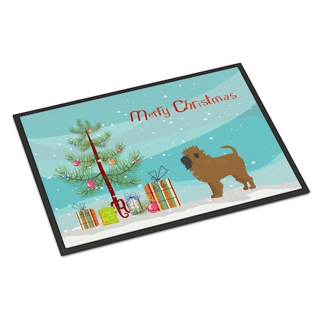 Carolines Treasures 18 x 27 in. Tan Affenpinscher Christmas Tree Indoor or Outdoor Mat CK3439MAT